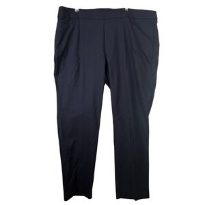 Liz Claiborne Womens 20W Lisa Stretch PullOn Pants Blue Career Workwear Slimming